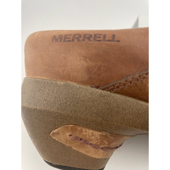 Merrell Dassie Stitch Brown Leather Comfort Clogs Slip On Women's 9 EU40 - Picture 11 of 16
